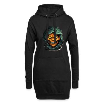 Halloween Spooky Cartoon Mummy - Sweat-shirt à capuche long Femme - noir - Devant