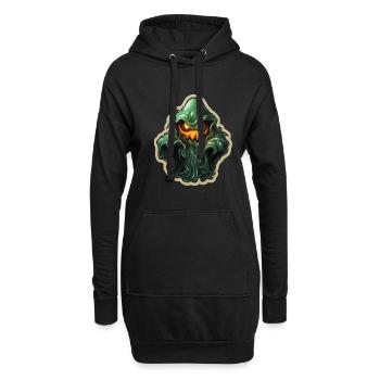 Ghost Lover Cartoon Style Halloween Ghost Spooky - Hoodie-Kleid - Schwarz - Vorne