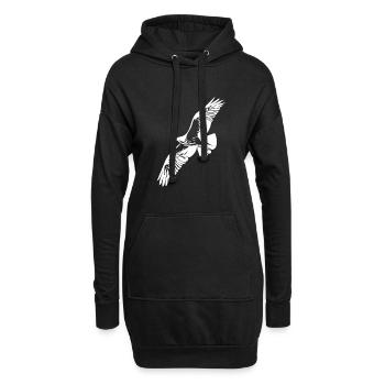 Aigle en vol à voile pour les amateurs d’oiseaux et les fauconniers - Sweat-shirt à capuche long Femme - noir - Devant