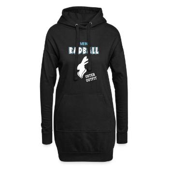 Radball Oster Outfit Radballspieler Ostern - Hoodie-Kleid - Schwarz - Vorne