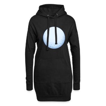 Balle de golf - Sweat-shirt à capuche long Femme - noir - Devant