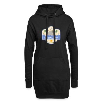 Le Diamant Martinique Karibische Inseln - Hoodie-Kleid - Schwarz - Vorne