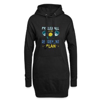 Pickleball ist mein Altersvorsorgeplan Aktiver Ruhestand - Hoodie-Kleid - Schwarz - Vorne