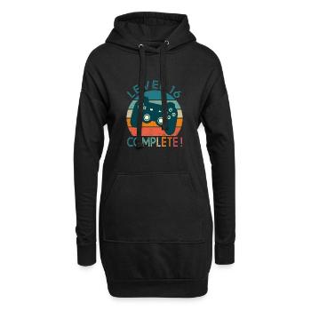 Level 16 Geschenk Videospiele Geburtstag 16 Jahre - Hoodie-Kleid - Schwarz - Vorne