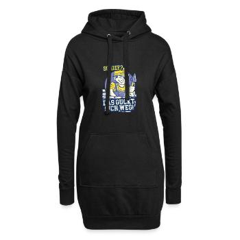 Bauarbeiter Baustelle Bau Arbeiter Handwerker - Hoodie-Kleid - Schwarz - Vorne