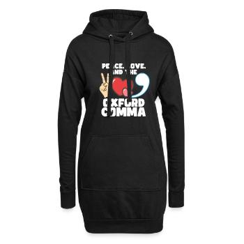 The Oxford Comma - Hoodie-Kleid - Schwarz - Vorne