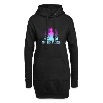 Yoga Mantra Patrol Funny Yoga - Hoodie-Kleid - Schwarz - Vorne