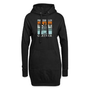 Professioneller Gärtner Weed Design - Hoodie-Kleid - Schwarz - Vorne