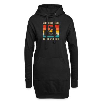 Lustiges Dachdecker Retro Vintage Design - Hoodie-Kleid - Schwarz - Vorne