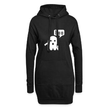 booing ghost - Hoodie Dress - black - Front