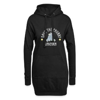 Lustiger Einhorn Spruch I Einhörner - Hoodie-Kleid - Schwarz - Vorne