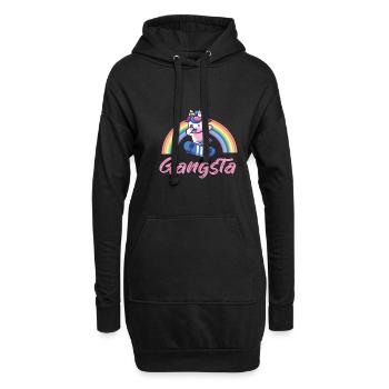 Lustiger Einhorn Spruch I Einhörner - Hoodie-Kleid - Schwarz - Vorne