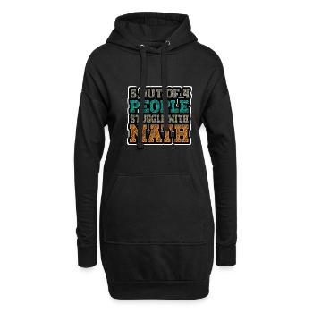 Lustiger Mathe Lehrer Spruch Mathematik - Hoodie-Kleid - Schwarz - Vorne