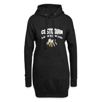 Putzfrau Spruch Reinigungskraft Putzfee - Hoodie-Kleid - Schwarz - Vorne