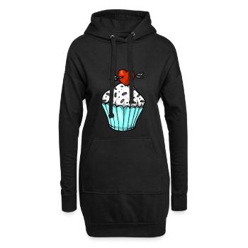 cupcake - Hoodie Dress - black - Front