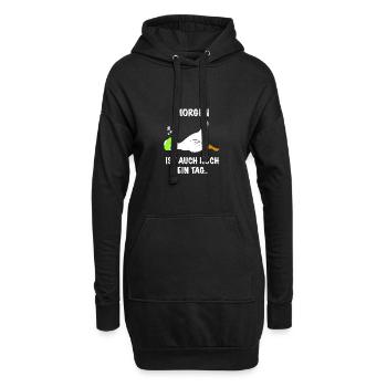 Ente lustig faul Spruch - Hoodie-Kleid - Schwarz - Vorne