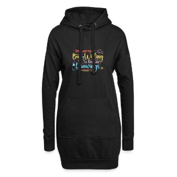 Artiste Peintre Graphique Désireux De Discuter Dessins - Sweat-shirt à capuche long Femme - noir - Devant