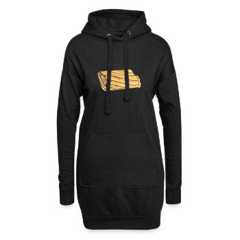 Pasta Nudeln Italienisch Teigware - Hoodie-Kleid - Schwarz - Vorne
