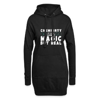 Chemie Lehrer Wissenschaftler Chemieker - Hoodie-Kleid - Schwarz - Vorne