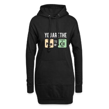 Chemie Lehrer Wissenschaftler Chemieker - Hoodie-Kleid - Schwarz - Vorne