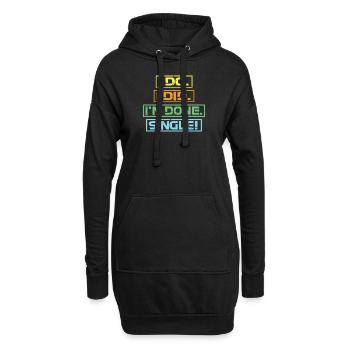 Single Trennung Geschieden Ehe Aus Trennung - Hoodie-Kleid - Schwarz - Vorne