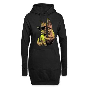 Sonnenbrille für Japanese Bobtail-Katzen Geschenk - Hoodie-Kleid - Schwarz - Vorne