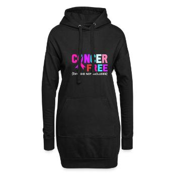 Schilddrüsenkrebs Krebs Schilddrüse - Hoodie-Kleid - Schwarz - Vorne