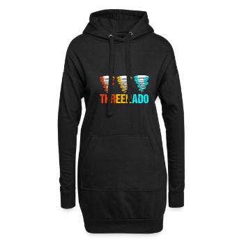 Tornado Birthday Fête d’anniversaire des enfants - Sweat-shirt à capuche long Femme - noir - Devant