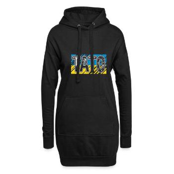 Ukraine - Hoodie-Kleid - Schwarz - Vorne