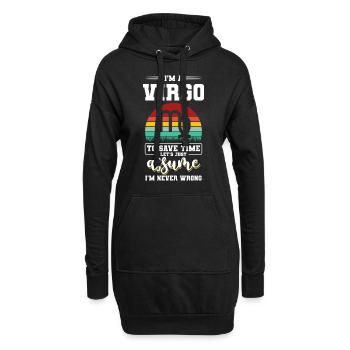Horoskop Virgo Planet - Hoodie-Kleid - Schwarz - Vorne