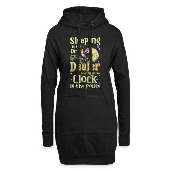 Oreiller de repos pour dormeur tardif - Sweat-shirt à capuche long Femme - noir - Devant