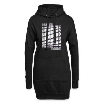 Hamburg Eimsbüttel - Hoodie-Kleid - Schwarz - Vorne
