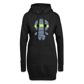 momie - Sweat-shirt à capuche long Femme - noir - Devant