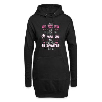 Stieftochter Stiefpapa Stiefvater Geschenk - Hoodie-Kleid - Schwarz - Vorne