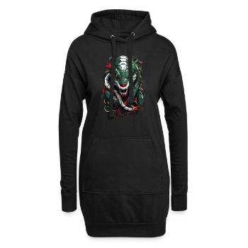 Serpent - Sweat-shirt à capuche long Femme - noir - Devant