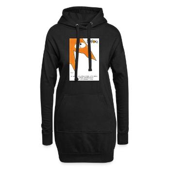 Les Shadoks ont du génie - Sweat-shirt à capuche long Femme - noir - Devant