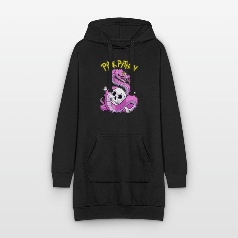 Pink Python Hoodie-Kleid