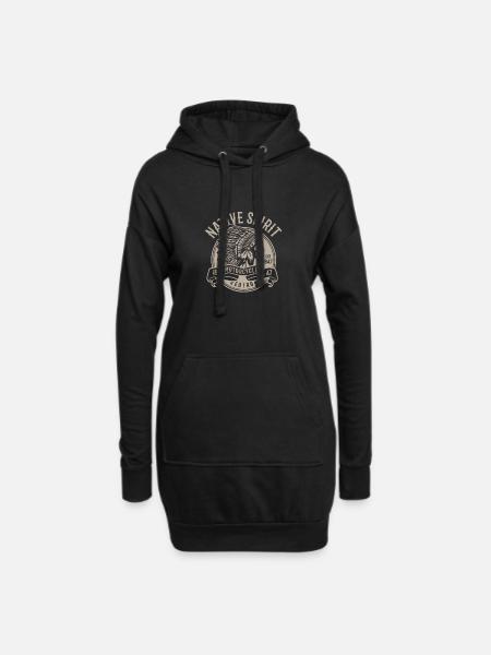 Native Spirit Indian Redskin 1847 Tribe America - Hoodie Dress - black