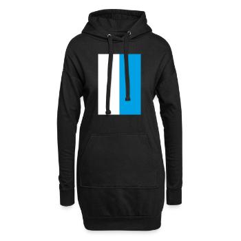 weiss blau Bayern Flagge Geschenkidee - Hoodie-Kleid - Schwarz - Vorne