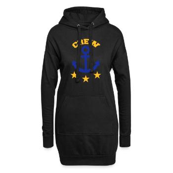 Crew - Sweat-shirt à capuche long Femme - noir - Devant