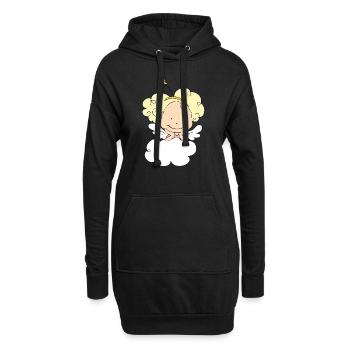 Little angel smile - Sweat-shirt à capuche long Femme - noir - Devant