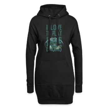 I LOVE TO PLAY HANG DRUMS handpan - Hoodie-Kleid - Schwarz - Vorne