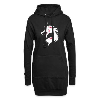 ❤️👄🐉Dragon en caractère chinois-Dragon d'amour- 龍 - Sweat-shirt à capuche long Femme - noir - Devant