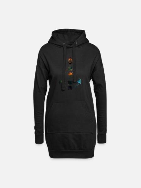 Human Design Chart Universe 2 - Hoodie-Kleid - Schwarz