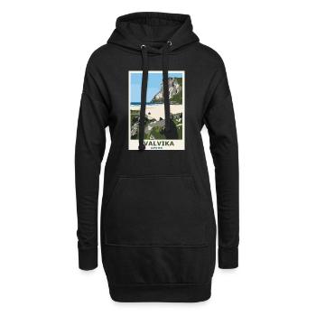 Kvalvika Beach Lofoten Norvège Cadeau et idée - Sweat-shirt à capuche long Femme - noir - Devant