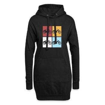 Mofa Moped Mofafahrer Mopedfahrer Mopeds Mokick - Hoodie-Kleid - Schwarz - Vorne