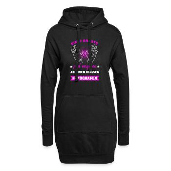 Fotografie Fotografieren Kamera Fotograf Spruch - Hoodie-Kleid - Schwarz - Vorne