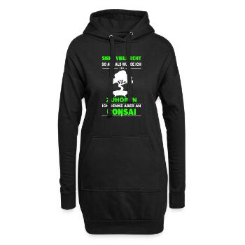 Bonsai Baum Japan Natur Bonsaibaum Pflanze Garten - Hoodie-Kleid - Schwarz - Vorne