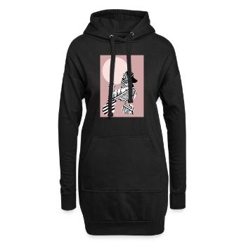 Pudel - Sweat-shirt à capuche long Femme - noir - Devant
