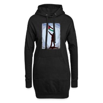 Palästina-Flagge Lebt Materie P10 - Hoodie-Kleid - Schwarz - Vorne